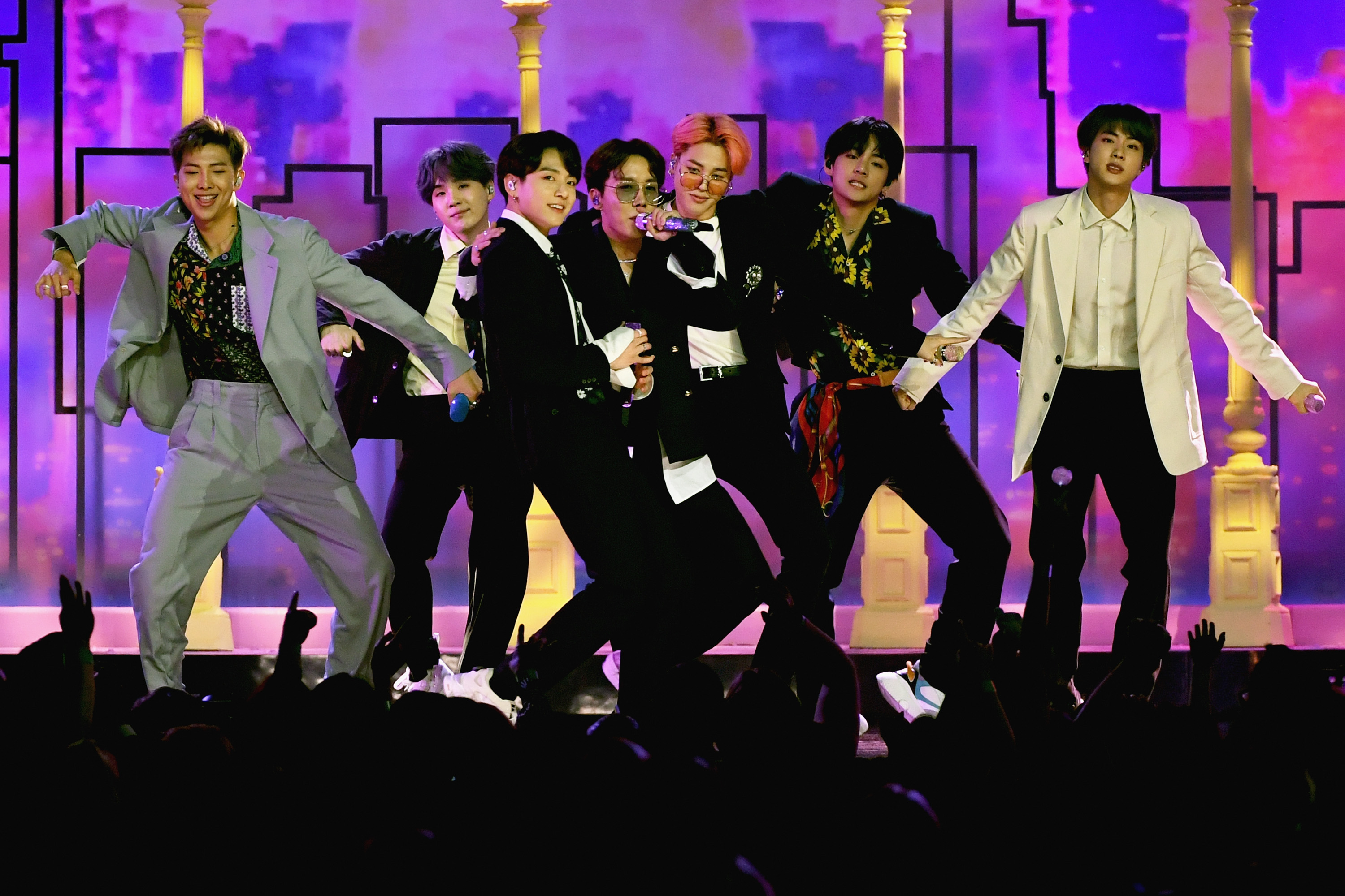 "BTS" performs onstage during the 2019 Billboard Music Awards at MGM Grand Garden Arena on May 1, 2019, in Las Vegas, Nevada. (Credit: Ethan Miller/Getty Images)