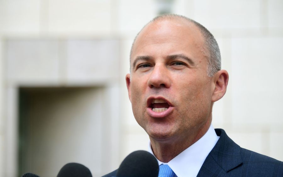 Attorney Michael Avenatti addresses the media outside the federal courthouse in Santa Ana on May 7, 2019. (Credit: Frederic J. Brown / AFP / Getty Images)