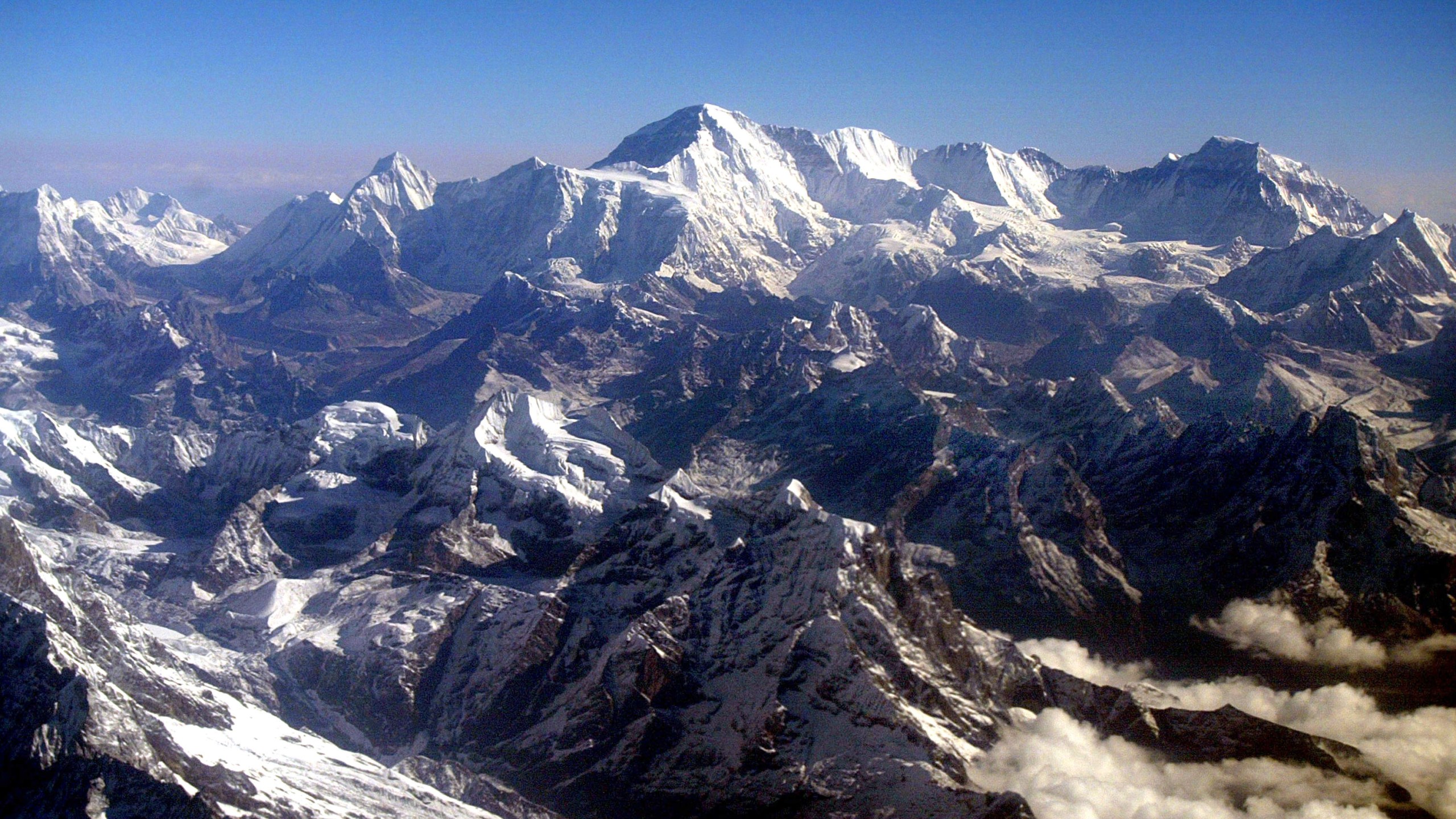 Mount Everest is shown at approximately 8,850-meter (29,035-foot) May 18, 2003 in Nepal.