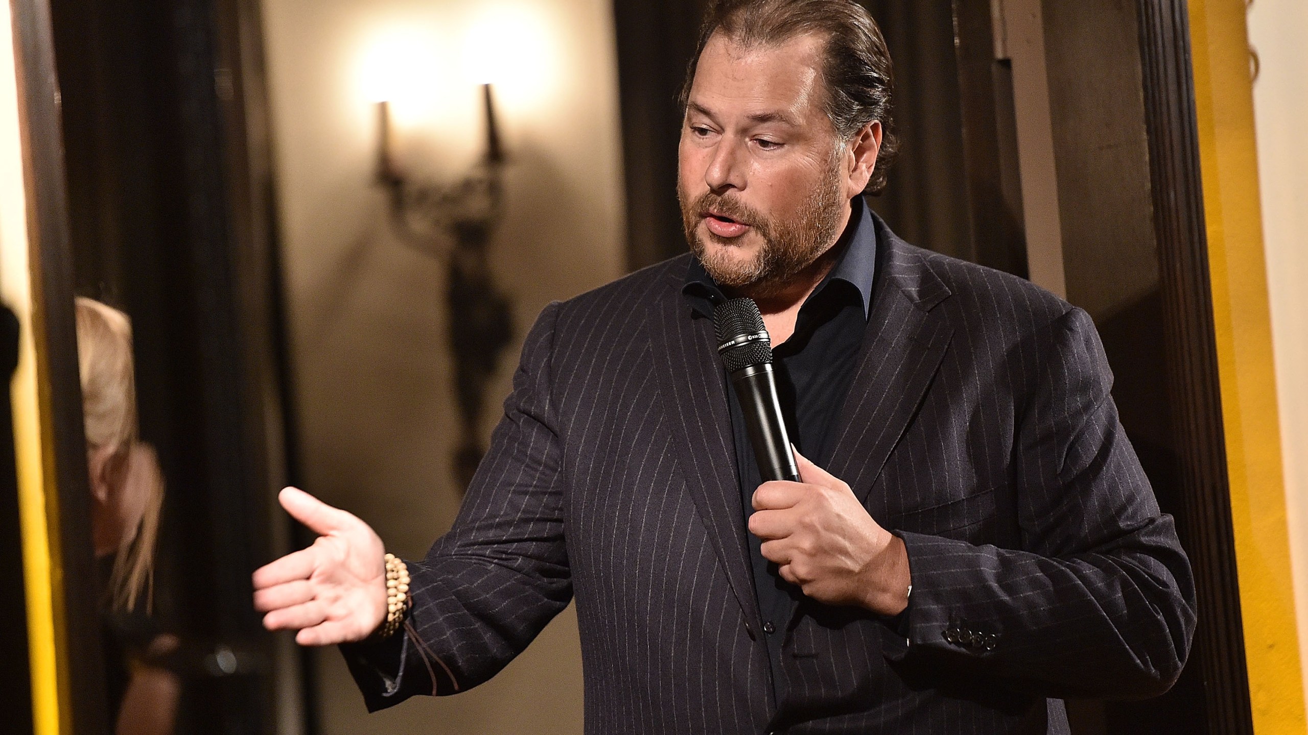 CEO of Salesforce Marc Benioff attends The Dinner For Equality co-hosted by Patricia Arquette and Marc Benioff on February 25, 2016 in Beverly Hills. (Credit: Mike Windle/Getty Images for Weinstein Carnegie Philanthropic Group)