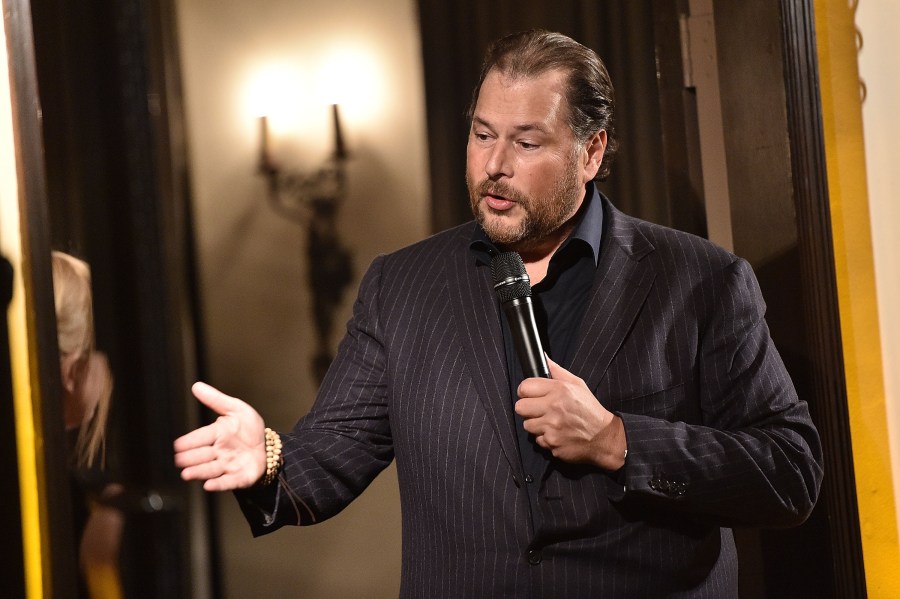 CEO of Salesforce Marc Benioff attends The Dinner For Equality co-hosted by Patricia Arquette and Marc Benioff on February 25, 2016 in Beverly Hills. (Credit: Mike Windle/Getty Images for Weinstein Carnegie Philanthropic Group)