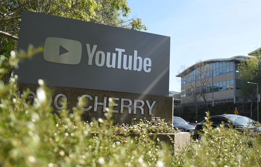 YouTube's headquarters is seen in this file photo. (Credit: Josh Edelson/AFP/Getty Images)