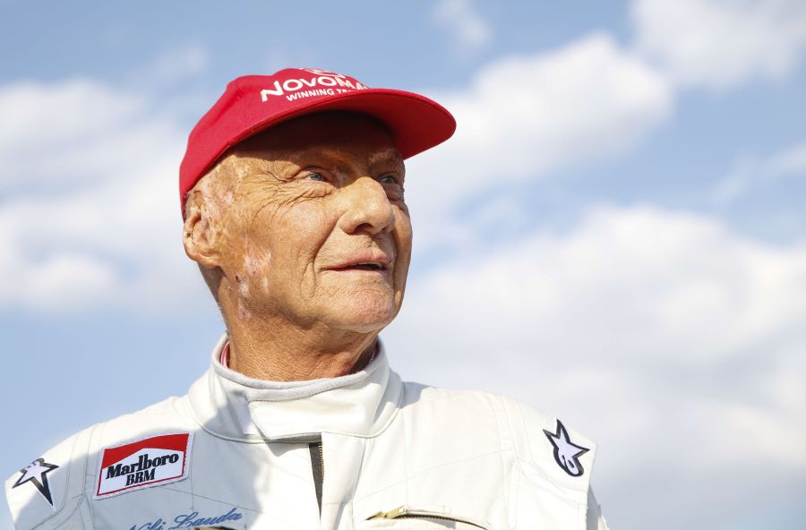 Formula One legend Austrian Niki Lauda attends the "legends race" at the racetrack in Spielberg on June 30, 2018, ahead of the Austrian Formula One Grand Prix. (Credit: ERWIN SCHERIAU/AFP/Getty Images)