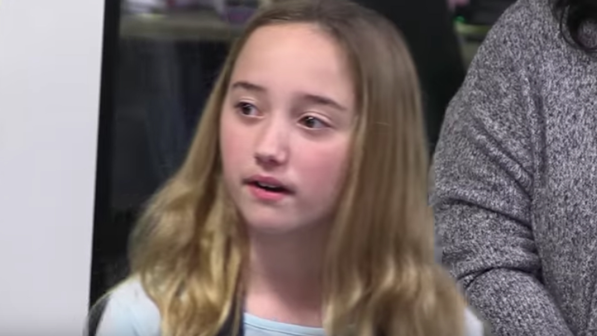 Kayleigh is seen in a still image from a PSA put out by "March For Our Lives."