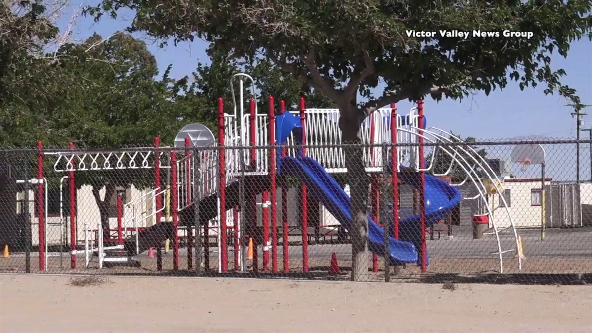 The playground at Baldy Mesa Elementary School is seen on May 20, 2019. (Credit: Victor Valley News Group)