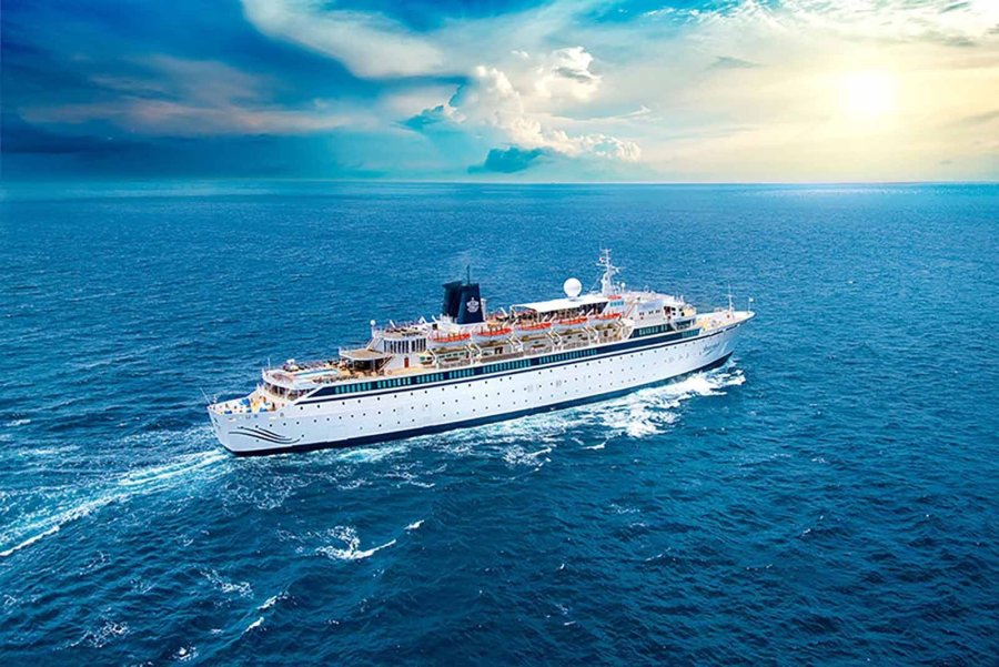 Health officials in St. Lucia have ordered a cruise ship reportedly owned by the Church of Scientology to stay in port after they learned through "reputable sources" that someone on board has the measles. (Credit: Church of Scientology via CNN Wire)