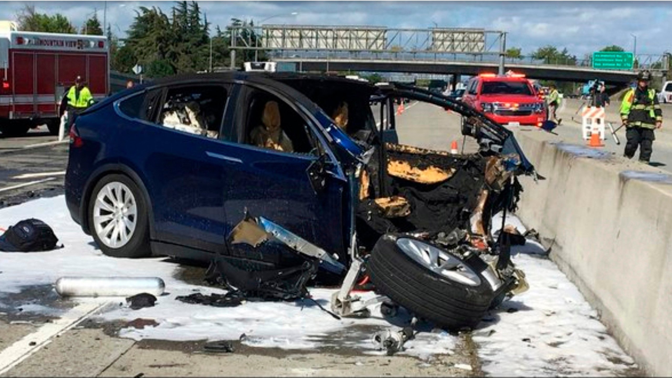 The family of an Apple engineer killed in a crash of his Tesla last year is suing the automaker, saying the Autopilot feature on the car caused his death. (Credit: Eric Marrapodi/CNN)