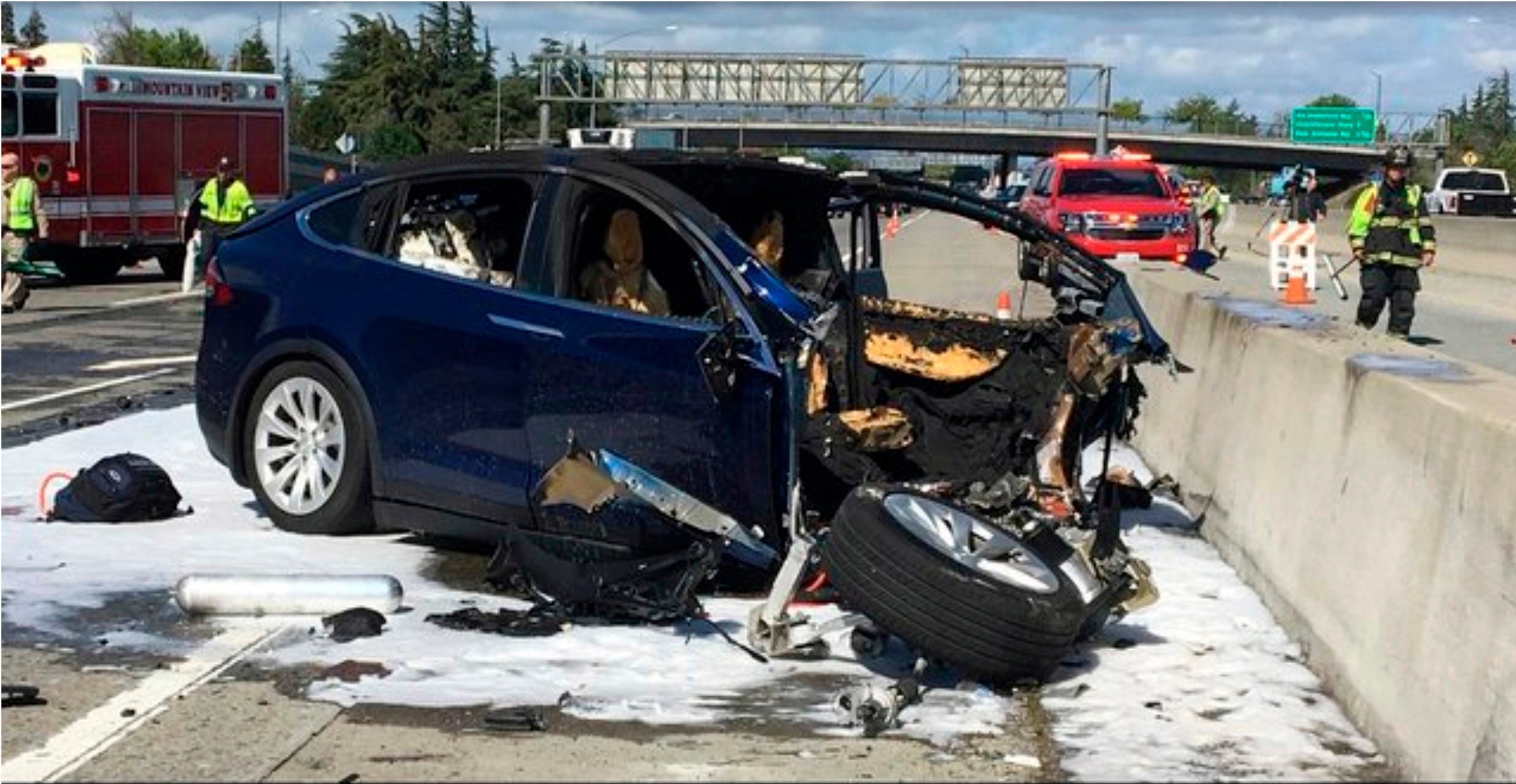 The family of an Apple engineer killed in a crash of his Tesla last year is suing the automaker, saying the Autopilot feature on the car caused his death. (Credit: Eric Marrapodi/CNN)