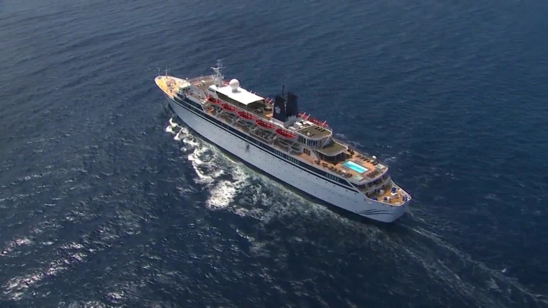 Freewinds, a ship owned by the Church of Scientology, appears in an image CNN obtained from the group's website in May 2019.