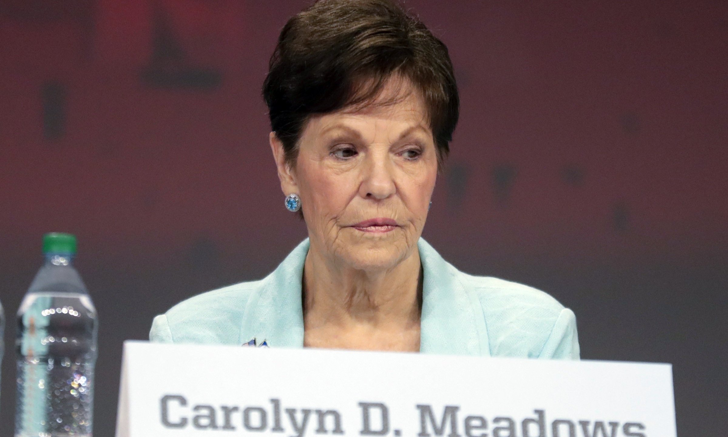 This April 27, 2019, photo obtained by CNN shows Carolyn Meadows at the National Rifle Association's annual meeting of members in Indianapolis.