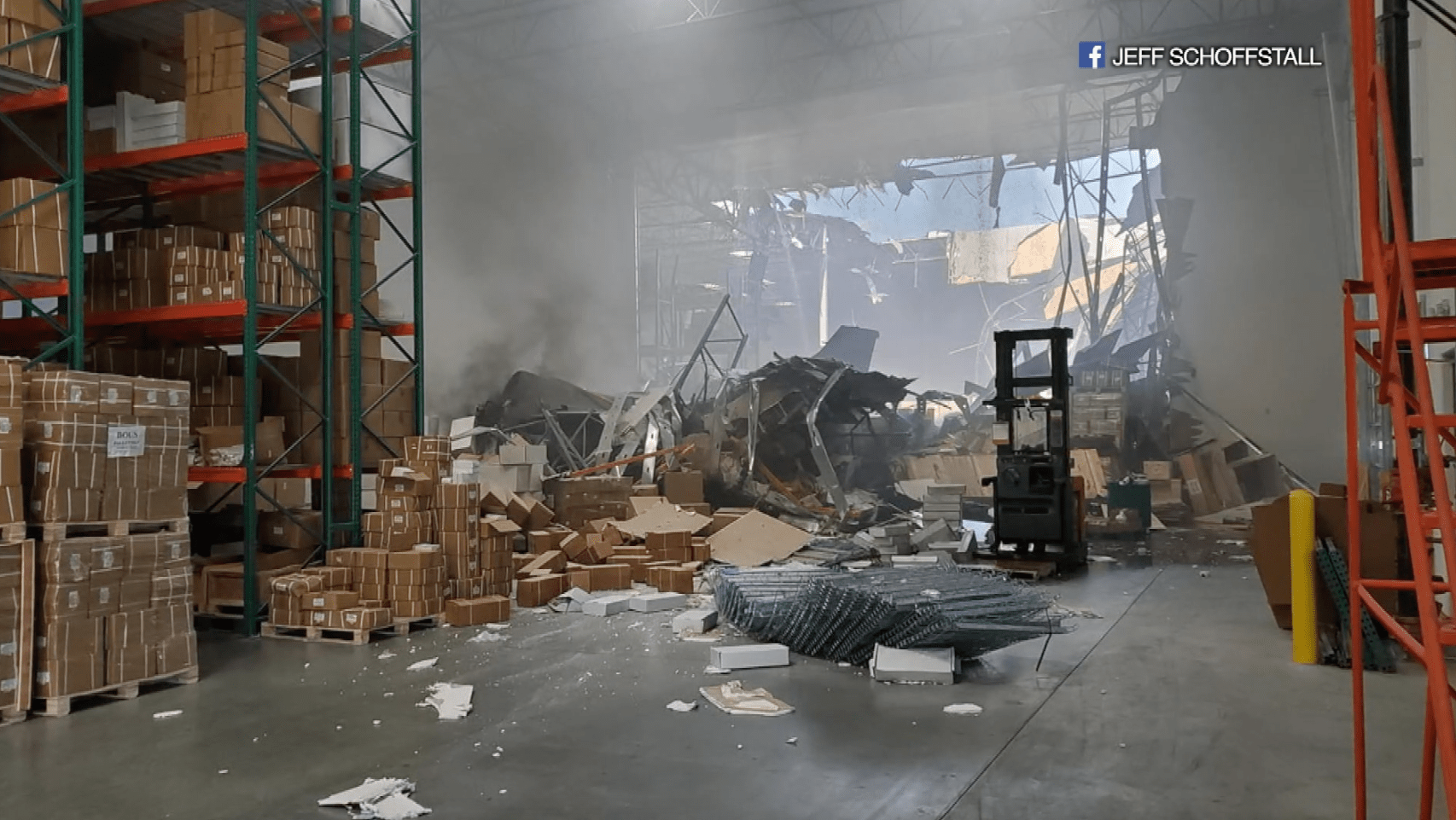 The crash site of an F-16 plane near March Air Reserve Base in Riverside County on May 16, 2019. (Credit: Jeff Schoffstall)