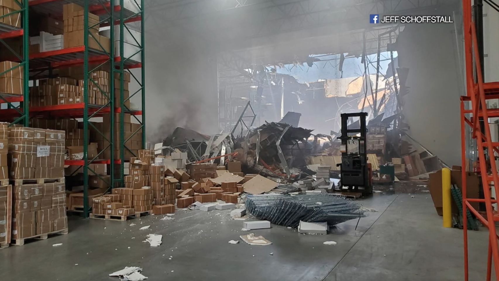 The crash site of an F-16 plane near March Air Reserve Base in Riverside County on May 16, 2019. (Credit: Jeff Schoffstall)