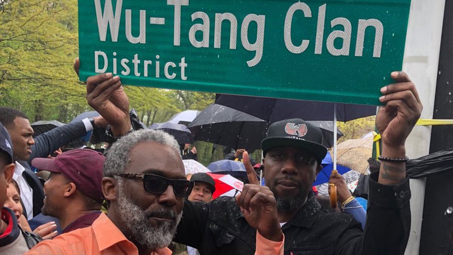 Inspectah Deck of tweeted this image of a Wu-Tang Clan District sign on May 4, 2019.