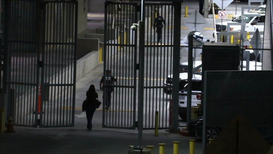 Authorities respond after a Border Patrol agent was involved in a shooting at the San Ysidro Port of Entry on June 3, 2019. (Credit: OnScene.TV)