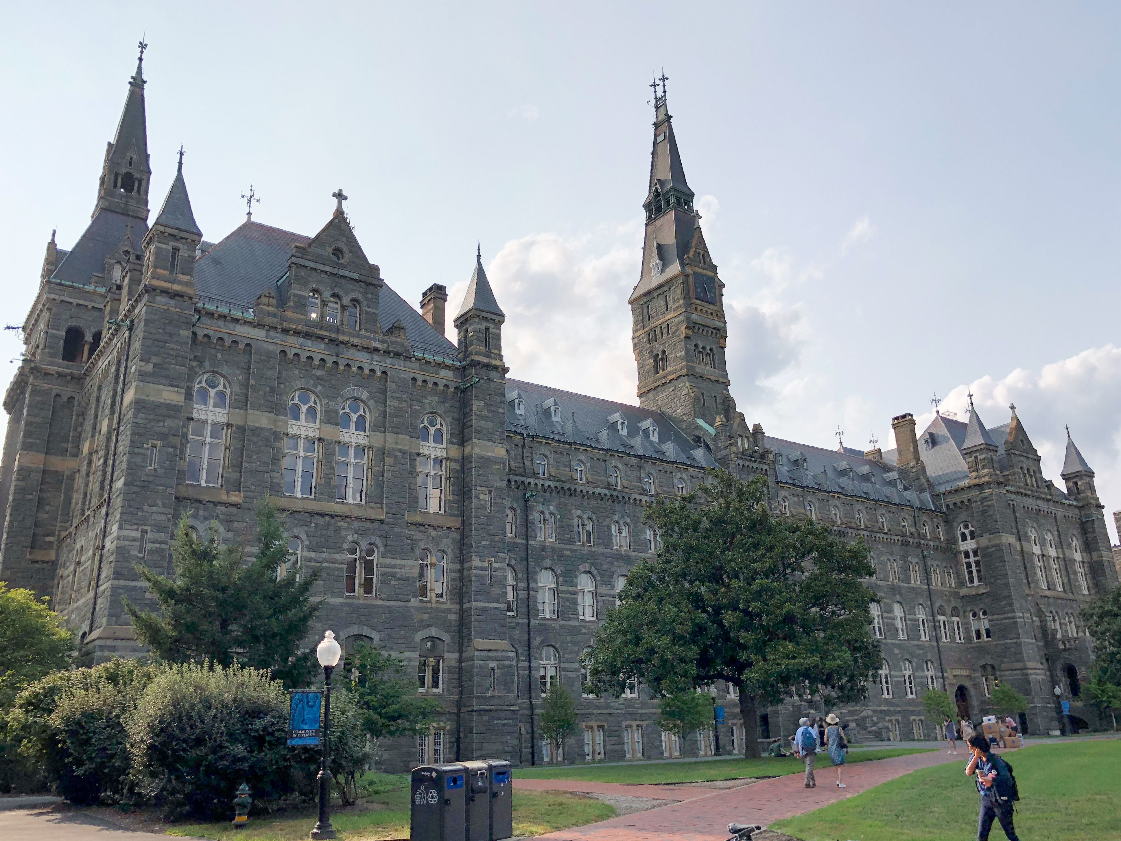 View of Georgetown University campus in the Georgetown neighborhood of Washington, D.C. on August 19, 2018. (Credit: DANIEL SLIM/AFP/Getty Images)