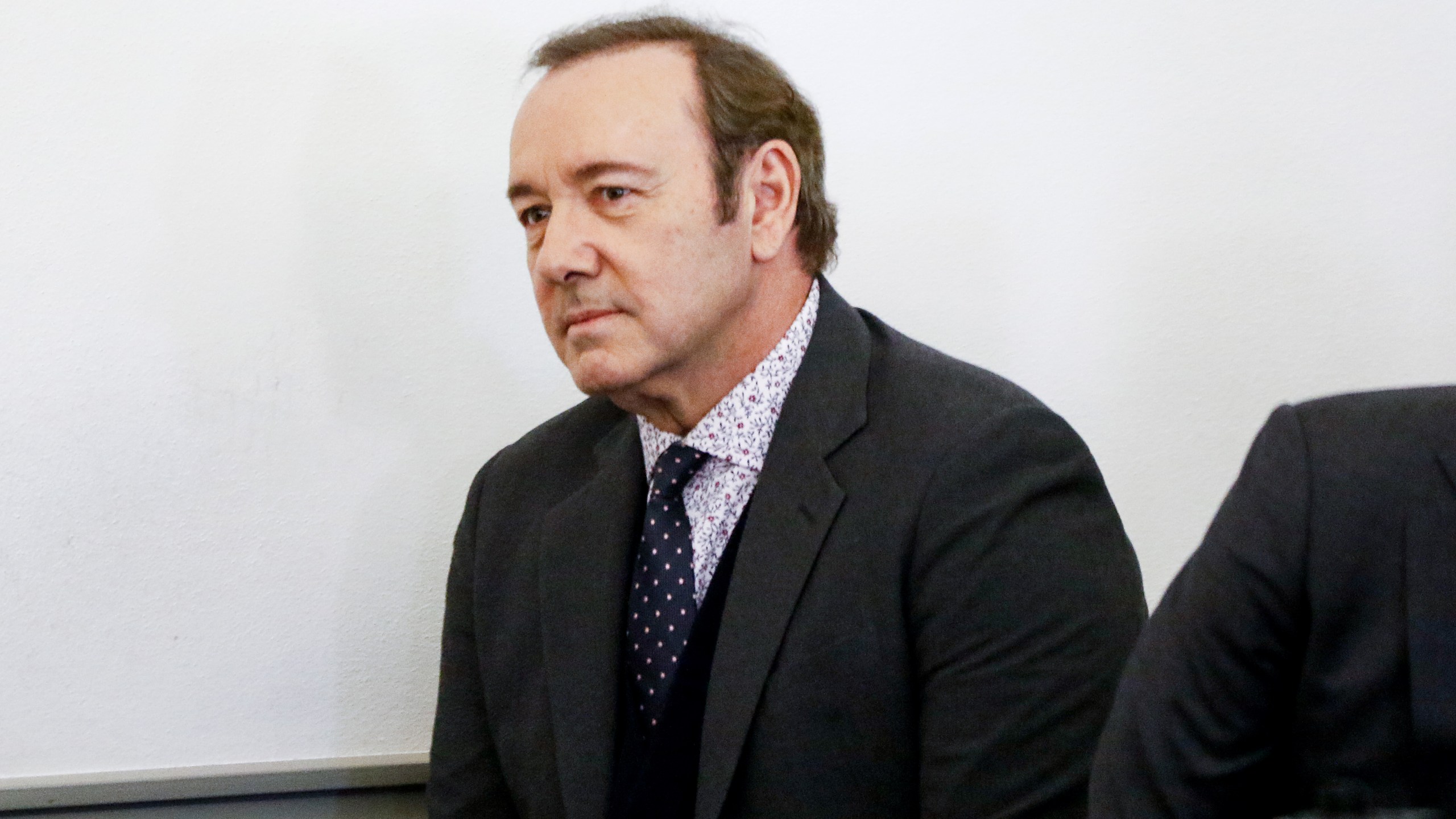 Actor Kevin Spacey attends his arraignment for sexual assault charges at Nantucket District Court on January 7, 2019 in Nantucket, Massachusetts. (Credit: Nicole Harnishfeger-Pool/Getty Images)