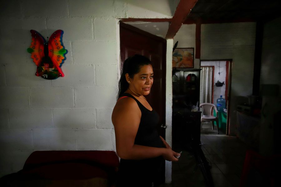 Salvadoran Rosa Ramirez speaks at her home in the populous Alta Vista neighborhood of San Martin, San Salvador municipality, El Salvador, on June 26, 2019. (Credit: Diego Lopez / AFP / Getty Images)