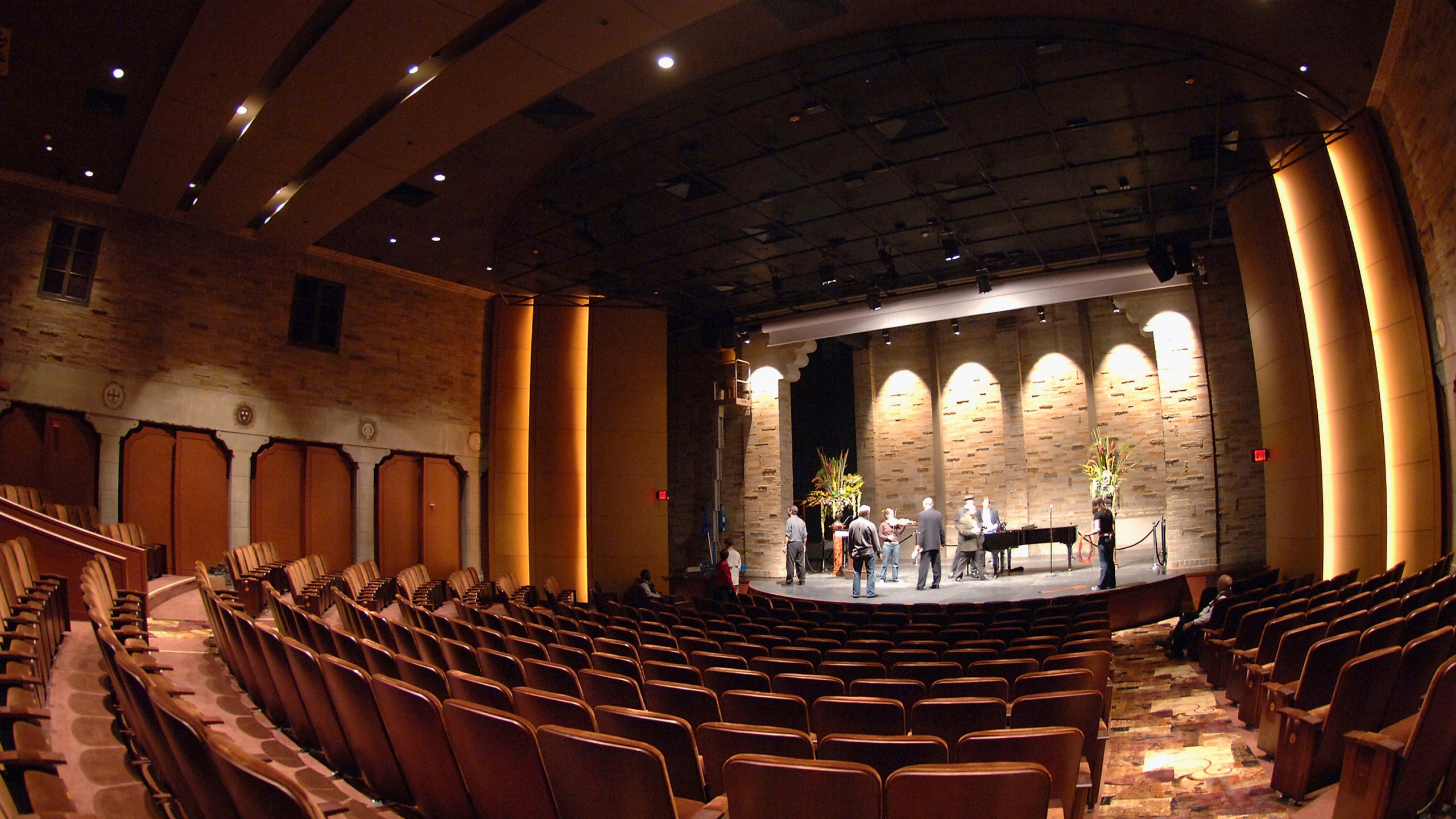 An interior view of the theatre as seen at the opening celebration gala for the newly renovated Geffen Playhouse, Oct. 17, 2005, in the Westwood area of Los Angeles. (Credit: Phil McCarten/Getty Images)