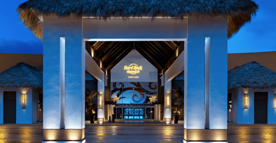 The Hard Rock Hotel and Casino in Punta Cana, Dominican Republic is seen in a photo posted on the hotel's website in June 2019.