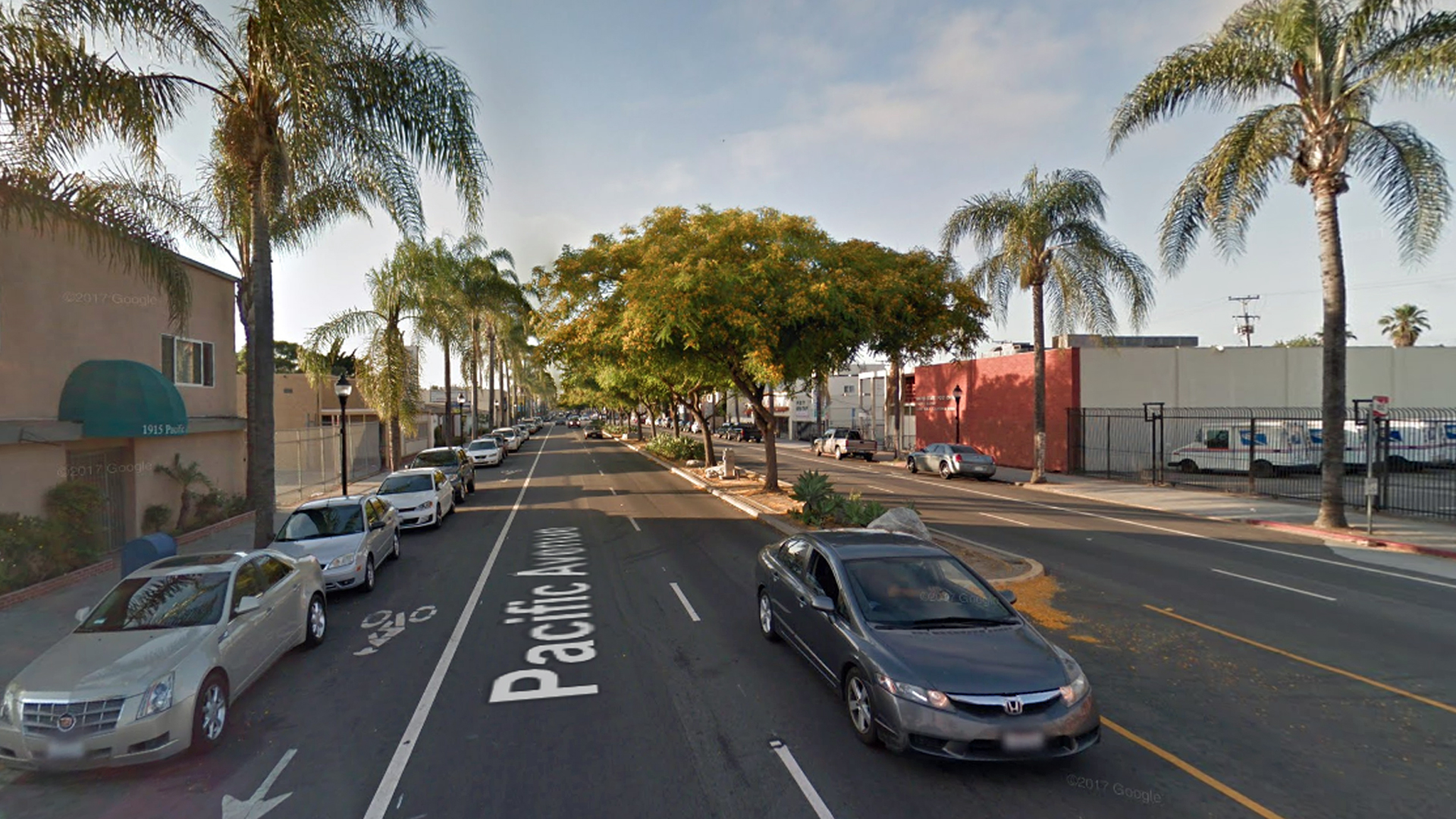 The 1900 block of Pacific Avenue in Long Beach is seen in a Google Maps Street View image from June 2017.