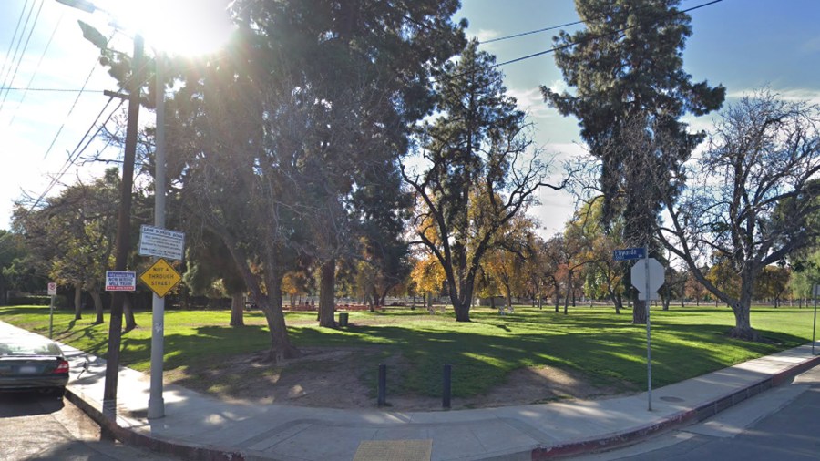 Reseda Park is shown in a Street View image from Google Maps.