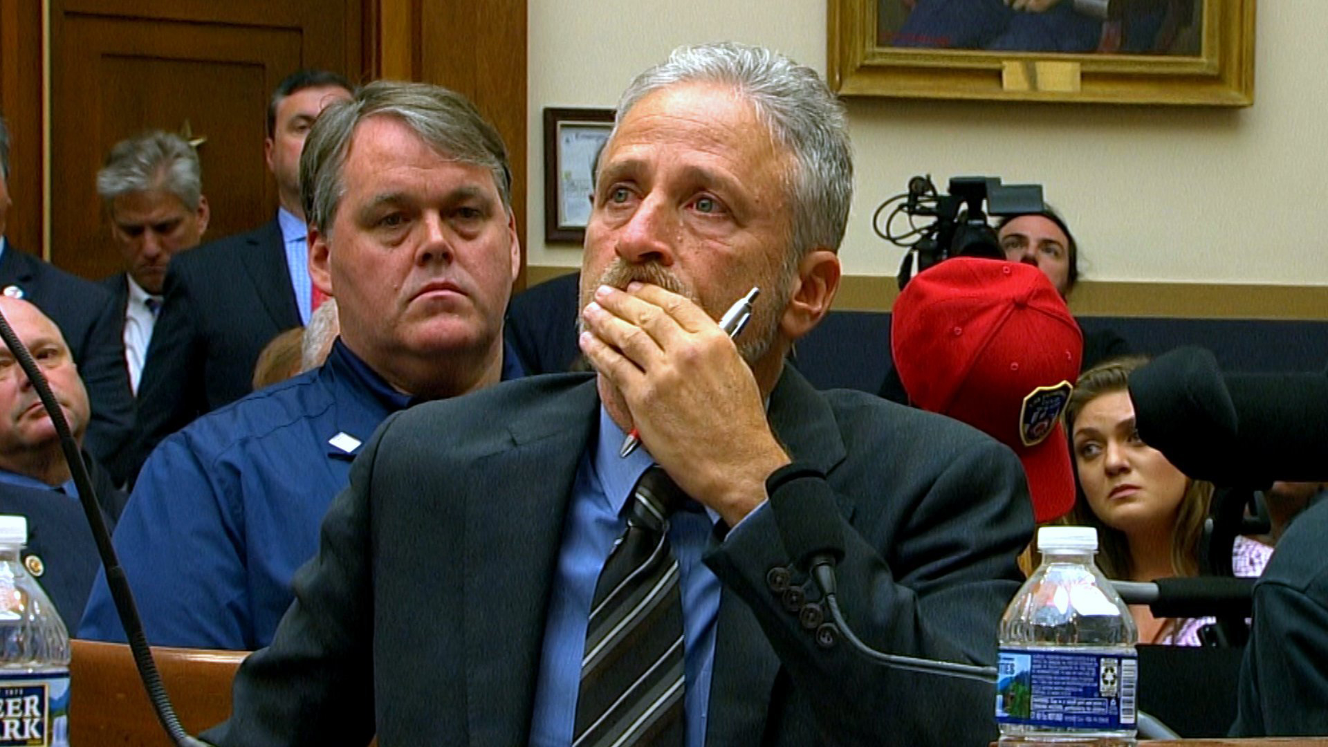 Jon Stewart testifies during a House Judiciary Committee hearing on reauthorization of the September 11th Victim Compensation Fund on Capitol Hill on June 11, 2019. (Credit: CNN)