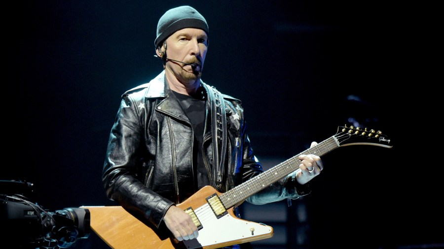 The Edge of U2 performs at The Forum on May 16, 2018 in Inglewood. (Credit: Kevin Winter/Getty Images)