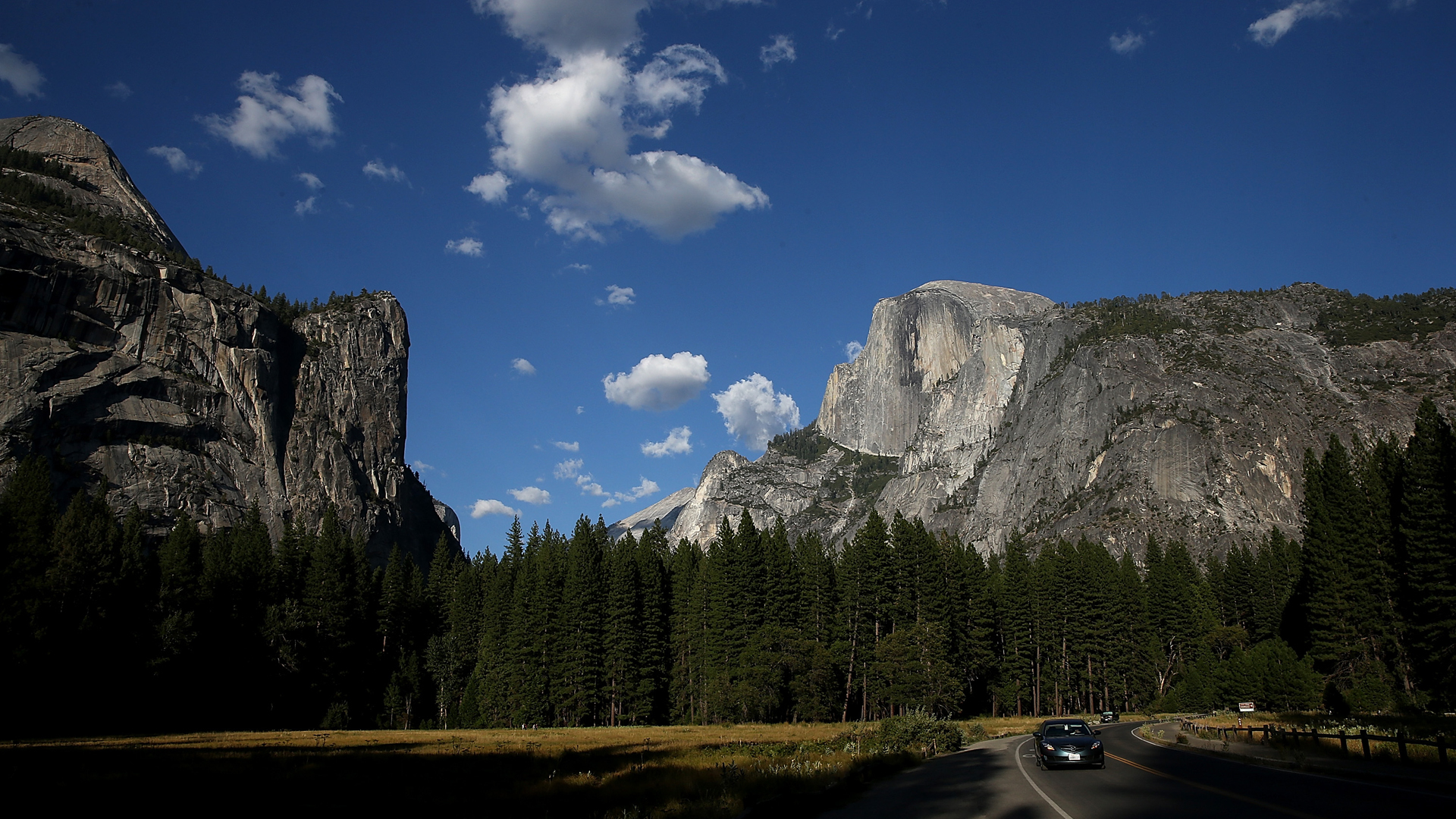 A view of Half Dome and the Yosemite Valley on August 28, 2013. A climber died in June 2019 after falling from the Central Pillar of Frenzy in Yosemite. (Credit: Justin Sullivan/Getty Images)