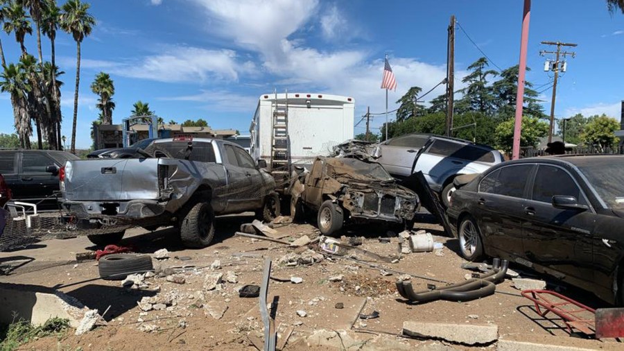 Police released this photo of a crash in Beaumont on July 19, 2019.