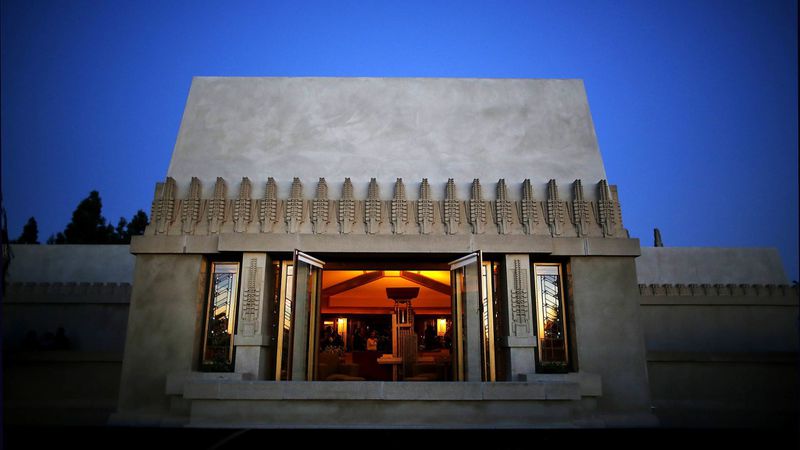 Frank Lloyd Wright's Hollyhock House in East Hollywood is seen in an undated photo. (Credit: Barbara Davidson / Los Angeles Times)