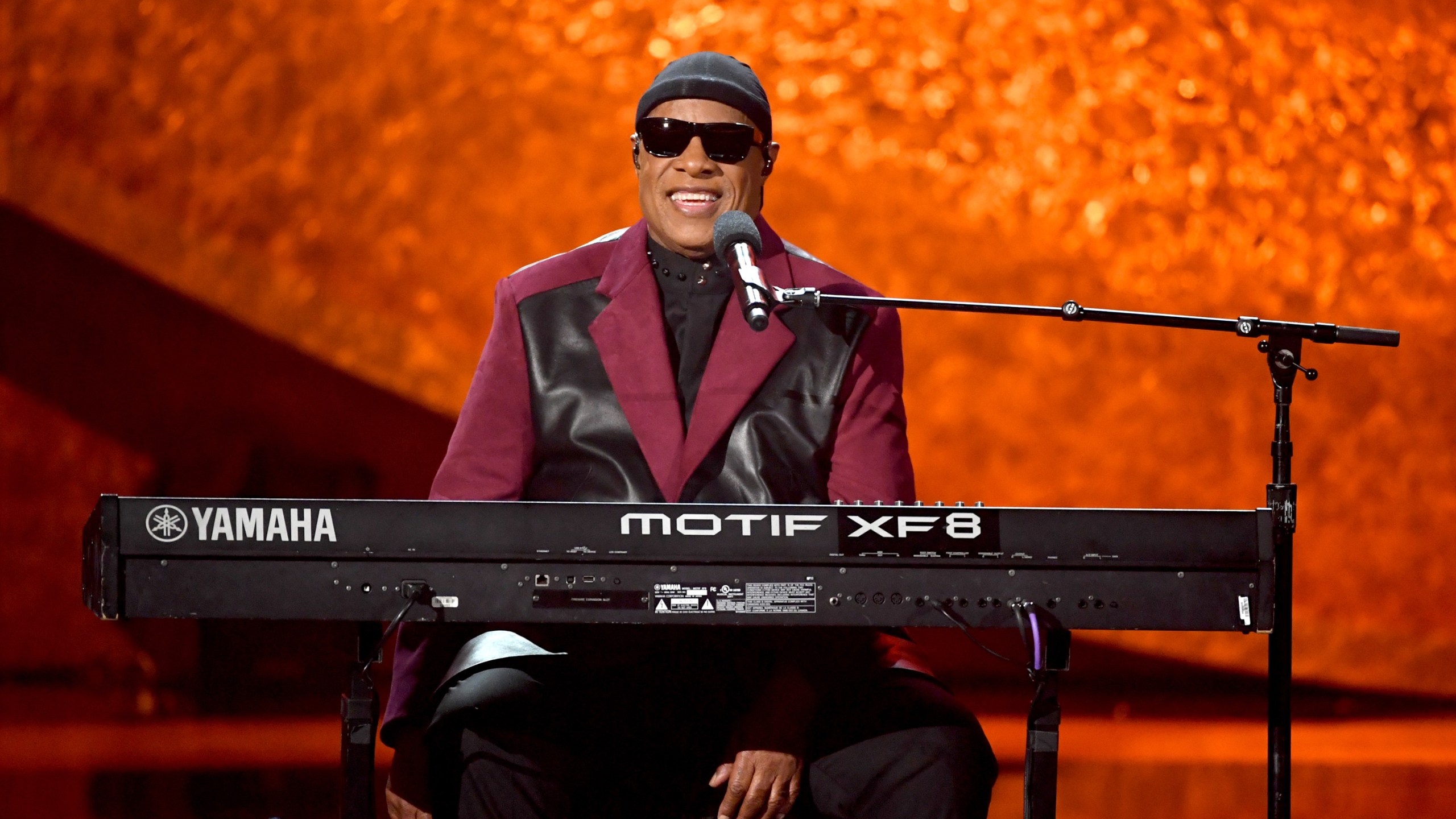 Stevie Wonder performs at the Q85: A Musical Celebration for Quincy Jones at the Microsoft Theatre on Sep. 25, 2018, in Los Angeles. (Credit: Kevin Winter/Getty Images)