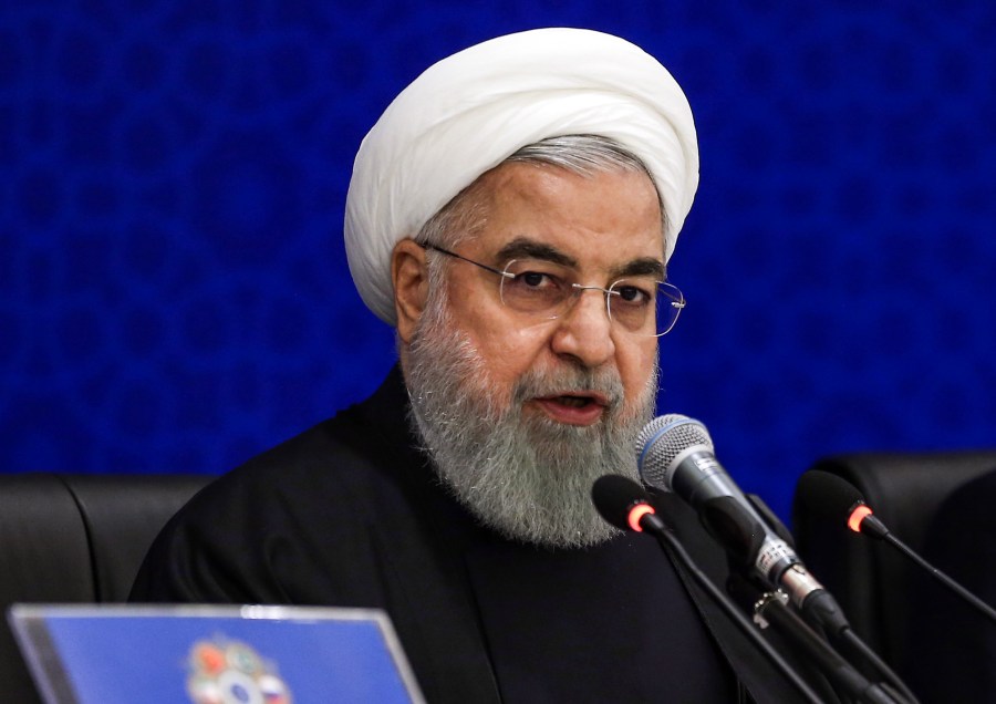 Iranian President Hassan Rouhani speaks in the capital Tehrnan on December 8, 2018. (Credit: AFP/Getty Images)