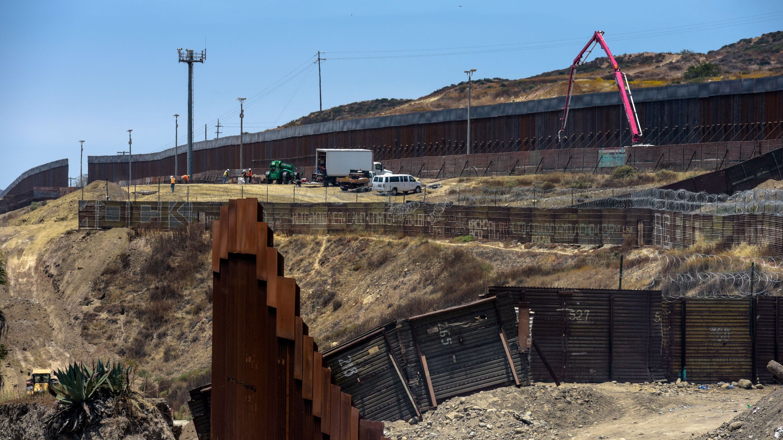 View of the Mexico-U.S. border wall on June 18, 2019, in Tijuana. (Credit: Agustin Paullier/AFP)