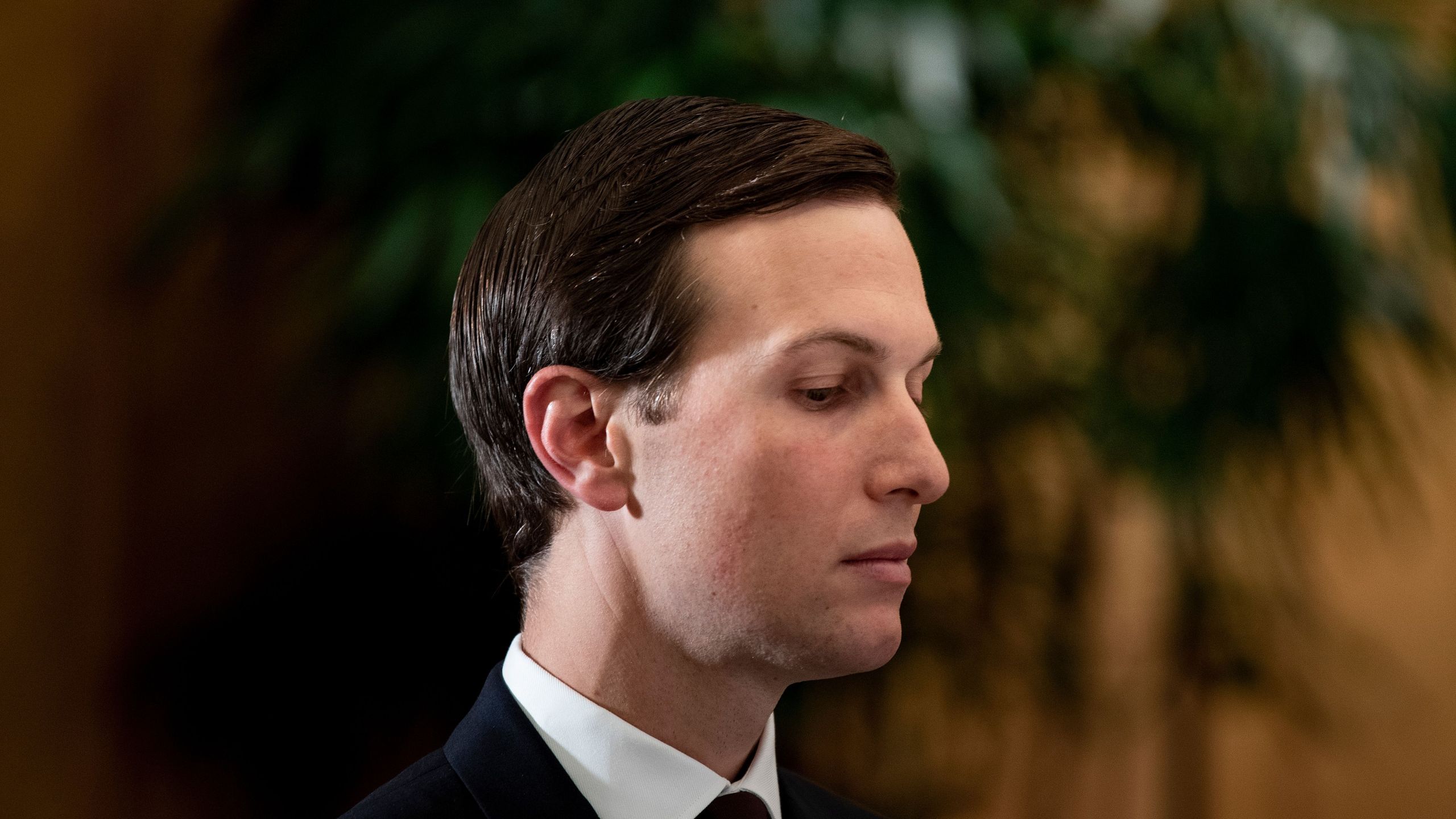 U.S. Senior Advisor Jared Kushner waits for a working breakfast with Donald Trump and Saudi Crown Prince Mohammad Bin Salman Al Saud during the G20 Summit in Osaka on June 29, 2019. (Credit: Brendan Smialowski/AFP)