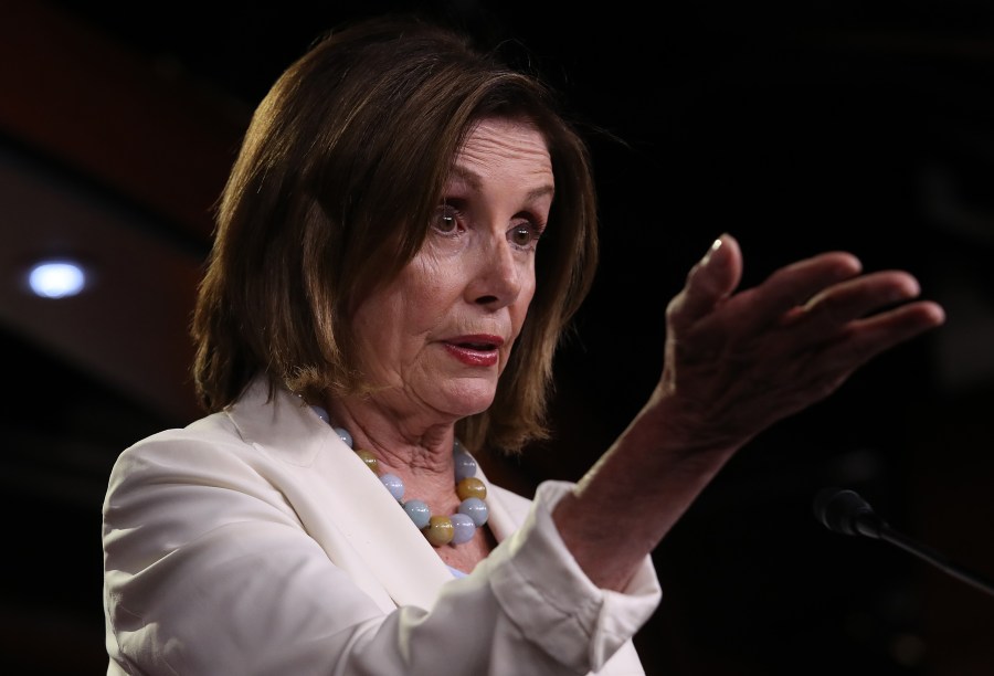 Nancy Pelosi answers questions during a press conference at the U.S. Capitol on July 17, 2019, in Washington, DC. (Credit: Win McNamee/Getty Images)