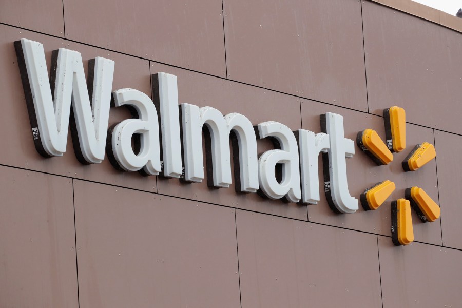 The Walmart logo is seen in a file photo. (Credit: Scott Olson/Getty Images)