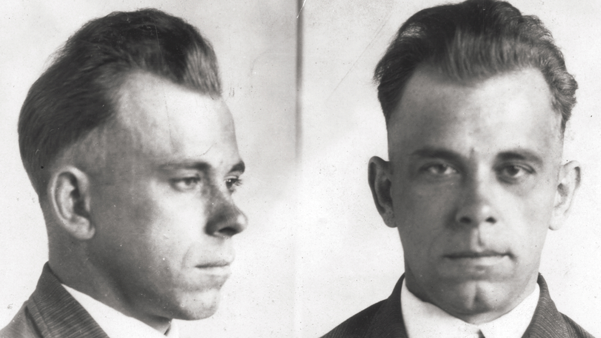 John Dillinger is seen in photos from the FBI.