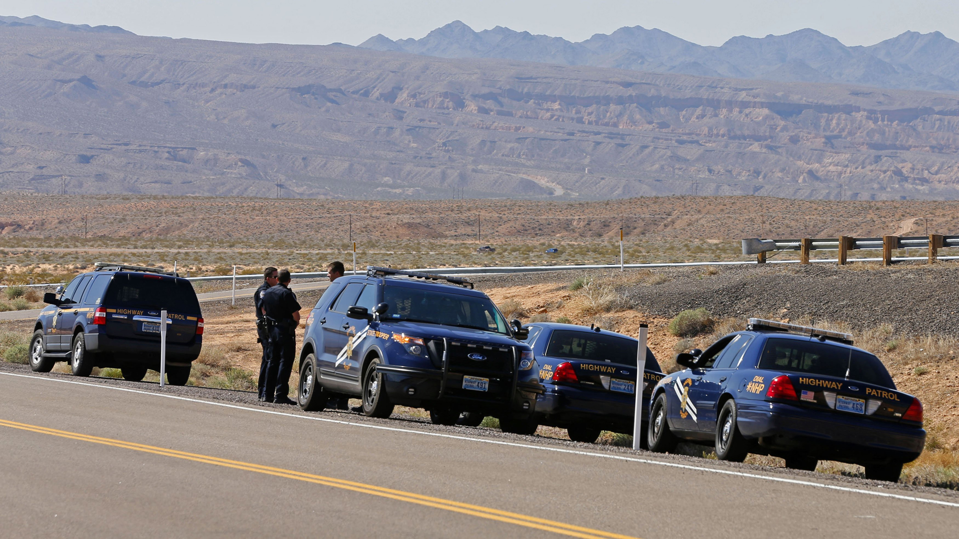 Nevada Highway Patrol Trooper Travis Smaka was on Interstate 15 on Monday when he noticed someone driving solo in the HOV lane. (Credit: George Frey/Xo2043/Reuters