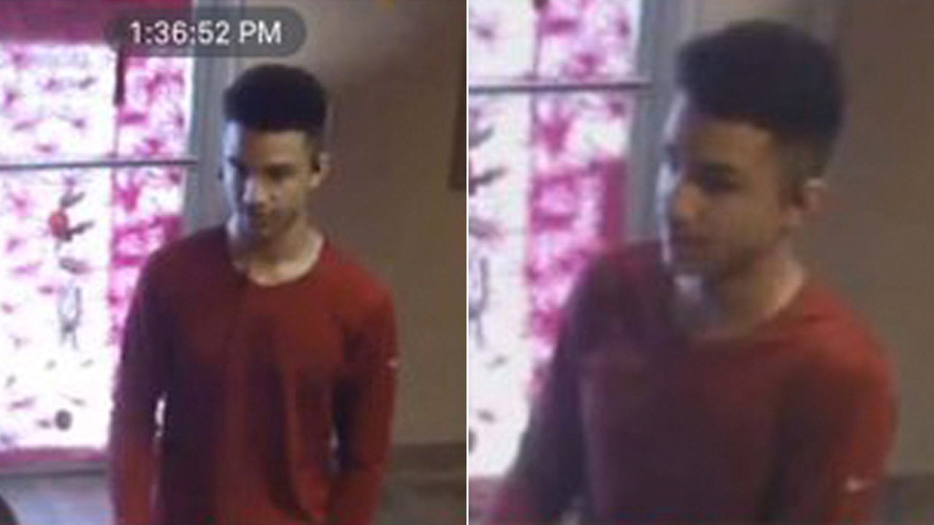 Detectives are seeking the man pictured in this surveillance image in connection with the robbery of a Newhall massage parlor on June 27, 2019. (Credit: Los Angeles County Sheriff's Department)