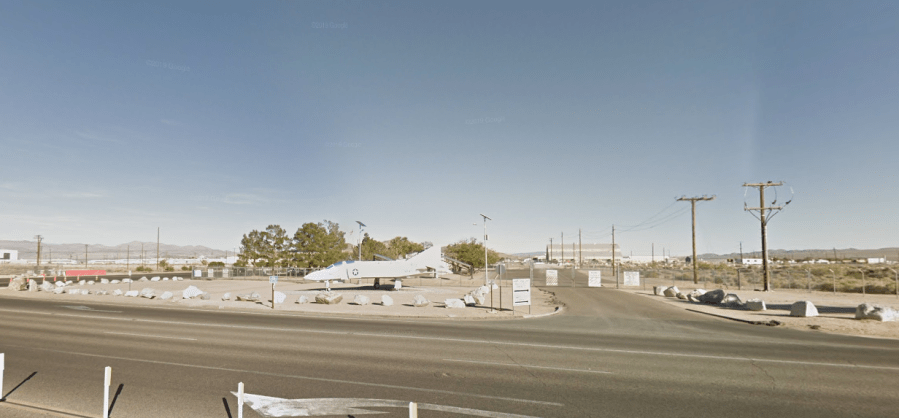 The area outside the Naval Air Weapons Station China Lake in Ridgecrest is seen in a Google Maps Street View image on July 6, 2019.