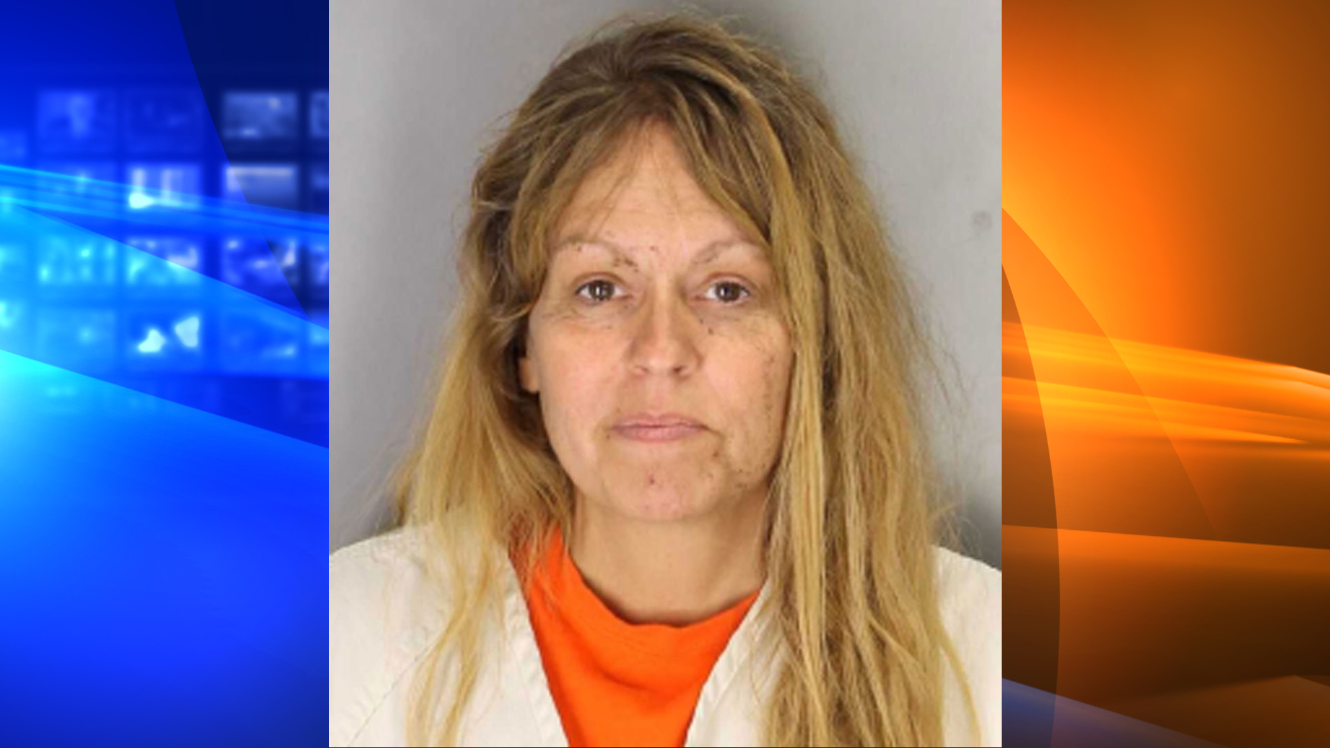 Sherri Telnas is seen in a booking photo released by the Tulare County Sheriff's Office and obtained by KTLA sister station KTXL in Sacramento.