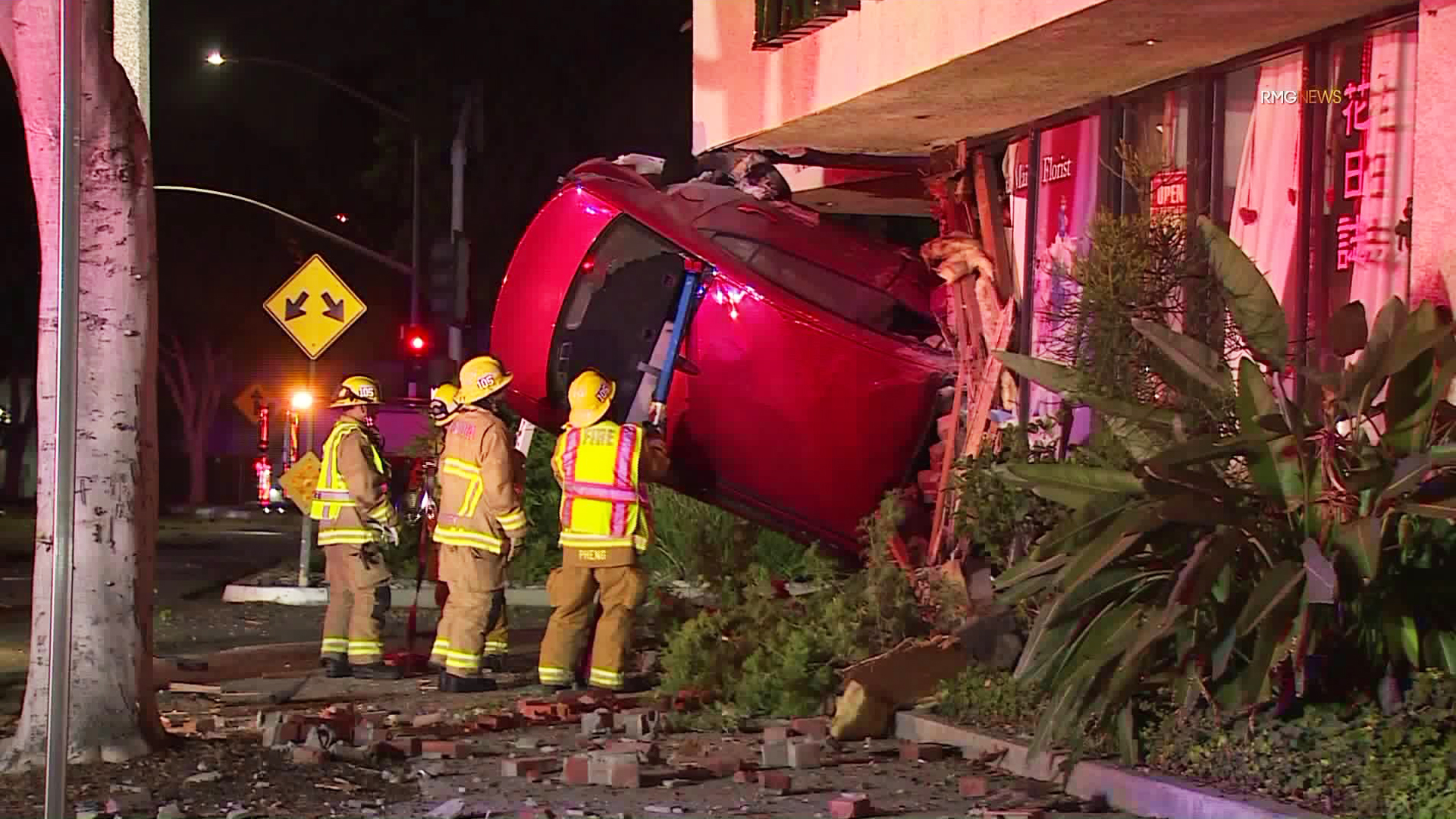 Emergency personnel respond to a fatal crash in Arcadia on Aug. 8, 2019. (Credit: RMG News)