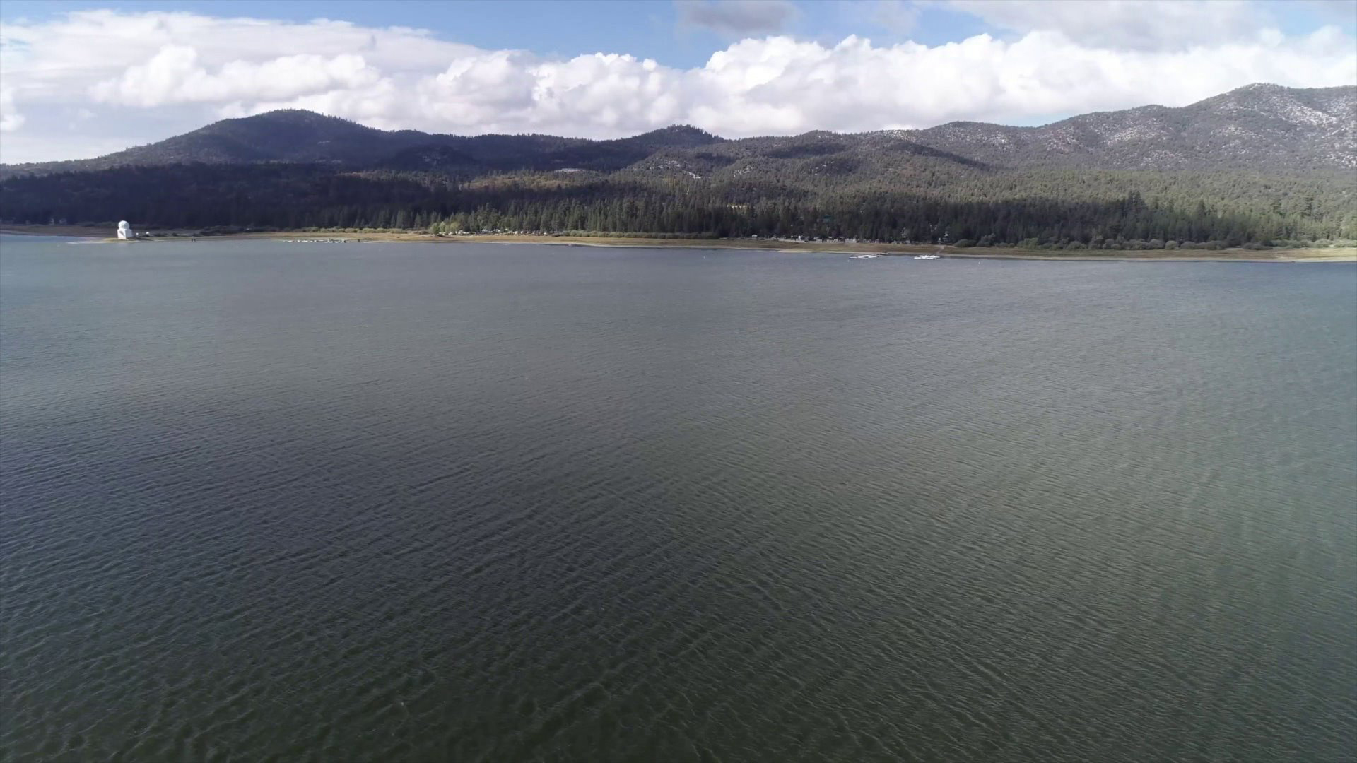 Big Bear Lake is seen in video from Drone5.