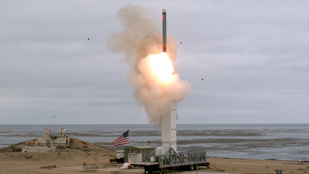 The Defense Department conducted a flight test of a missile at San Nicolas Island on Aug. 18, 2019. (Credit: Defense.gov)