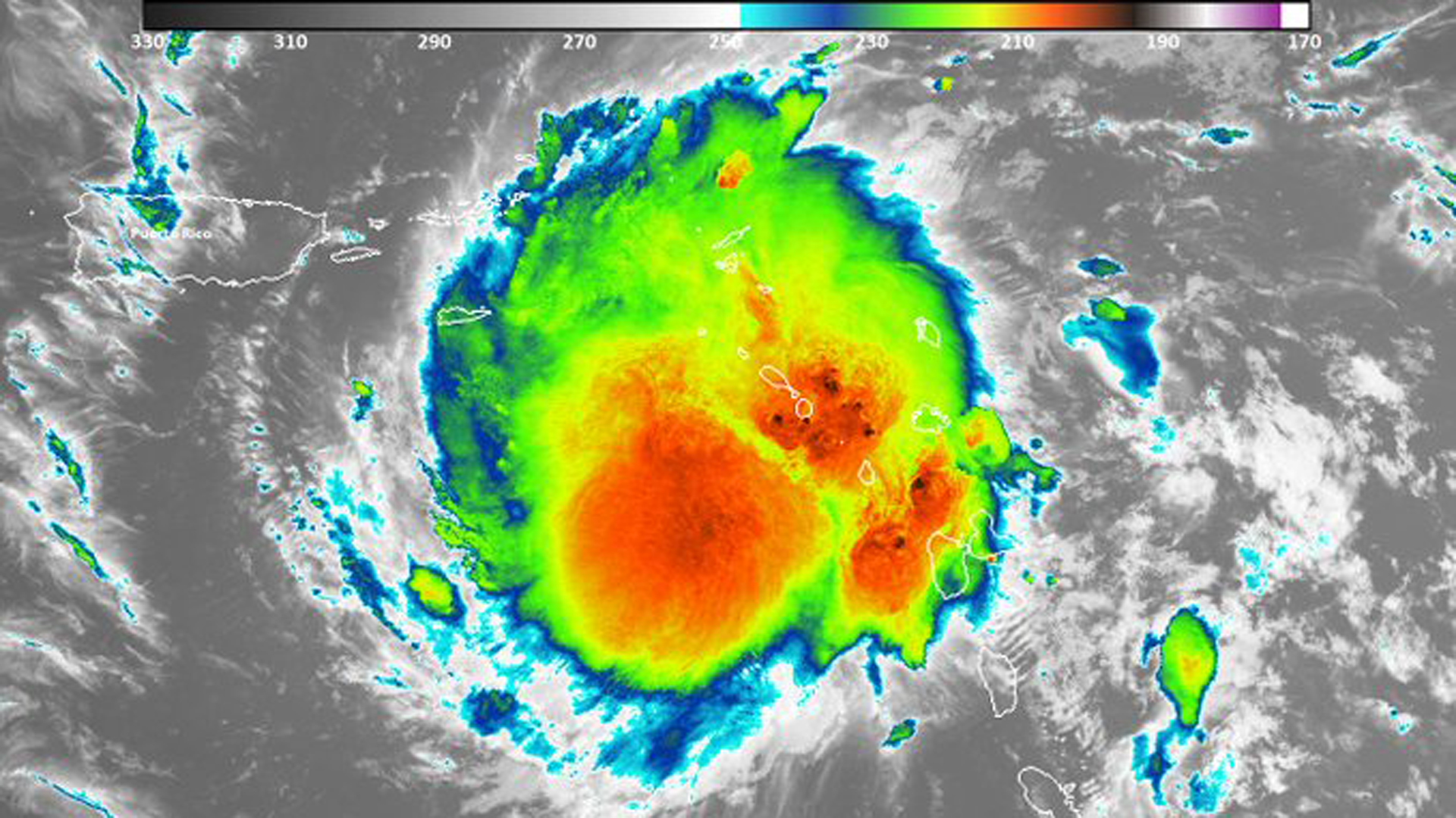 Hurricane Dorian is seen in an image released from NOAA.