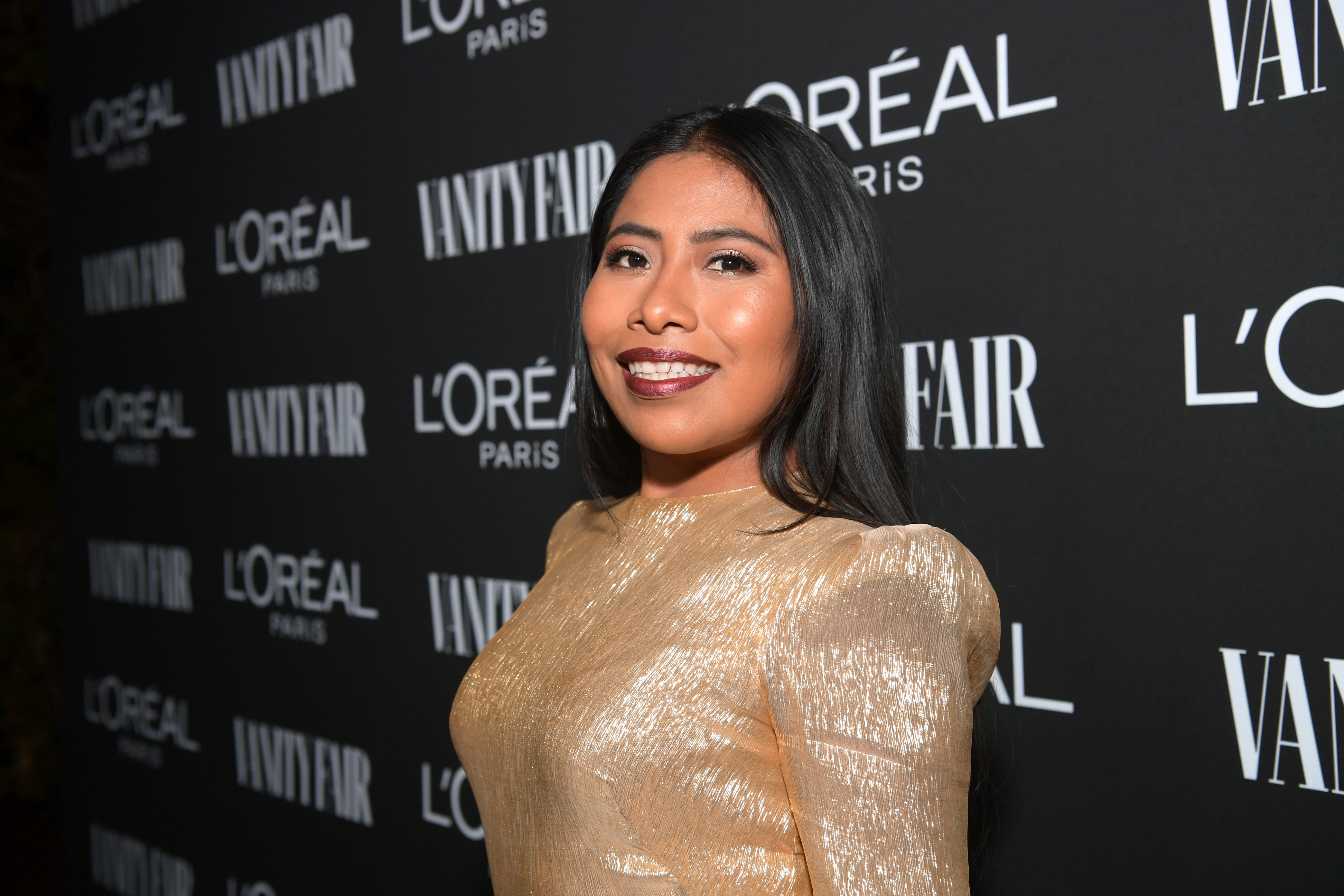 Yalitza Aparicio is seen as Vanity Fair and L'Oréal Paris Celebrate New Hollywood on Feb. 19, 2019, in Los Angeles. (Credit: Emma McIntyre/Getty Images for Vanity Fair)