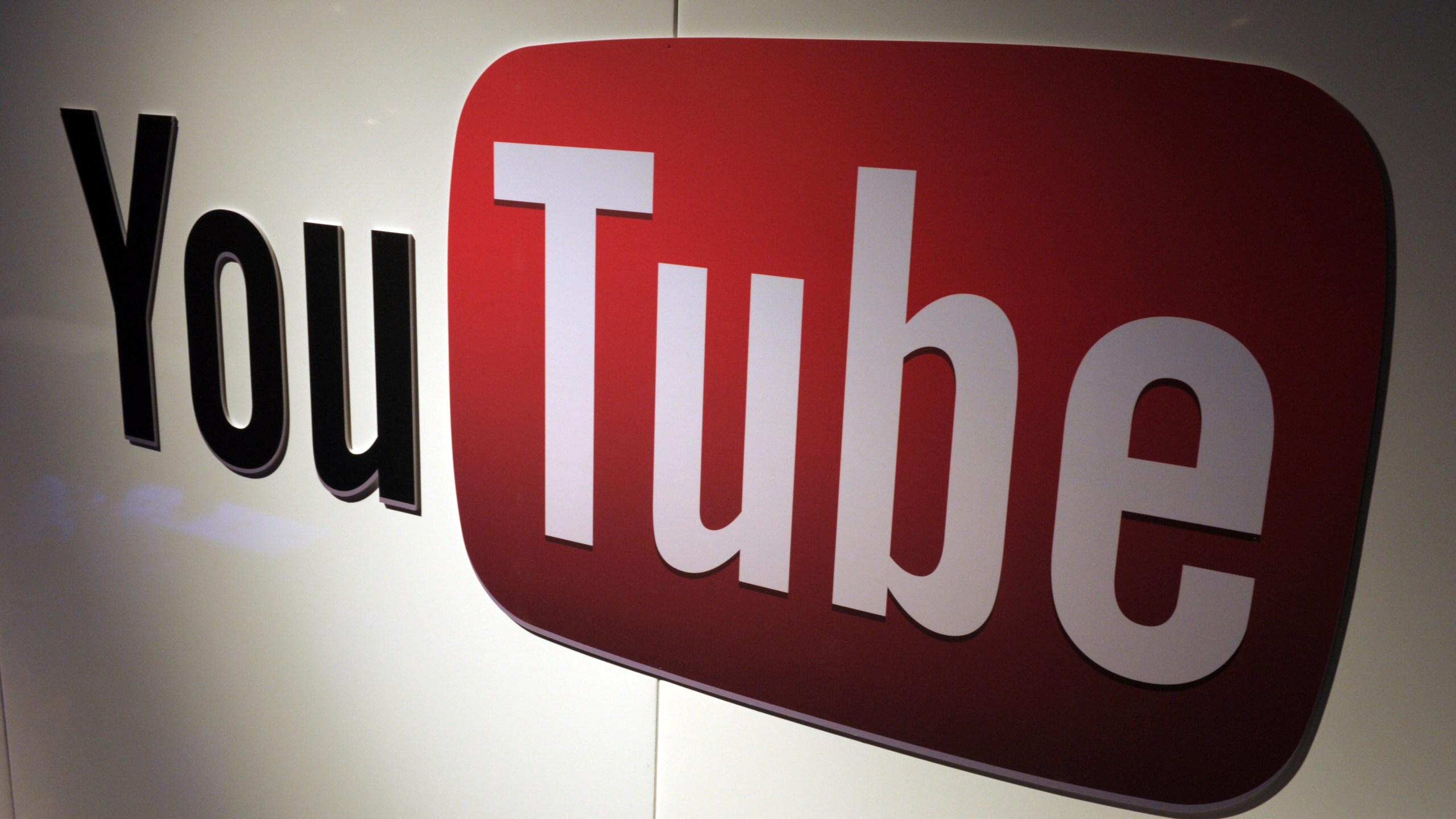 A picture shows a YouTube logo on Dec. 4, 2012, in Paris. (Credit: Eric Piermont /AFP/Getty Images)