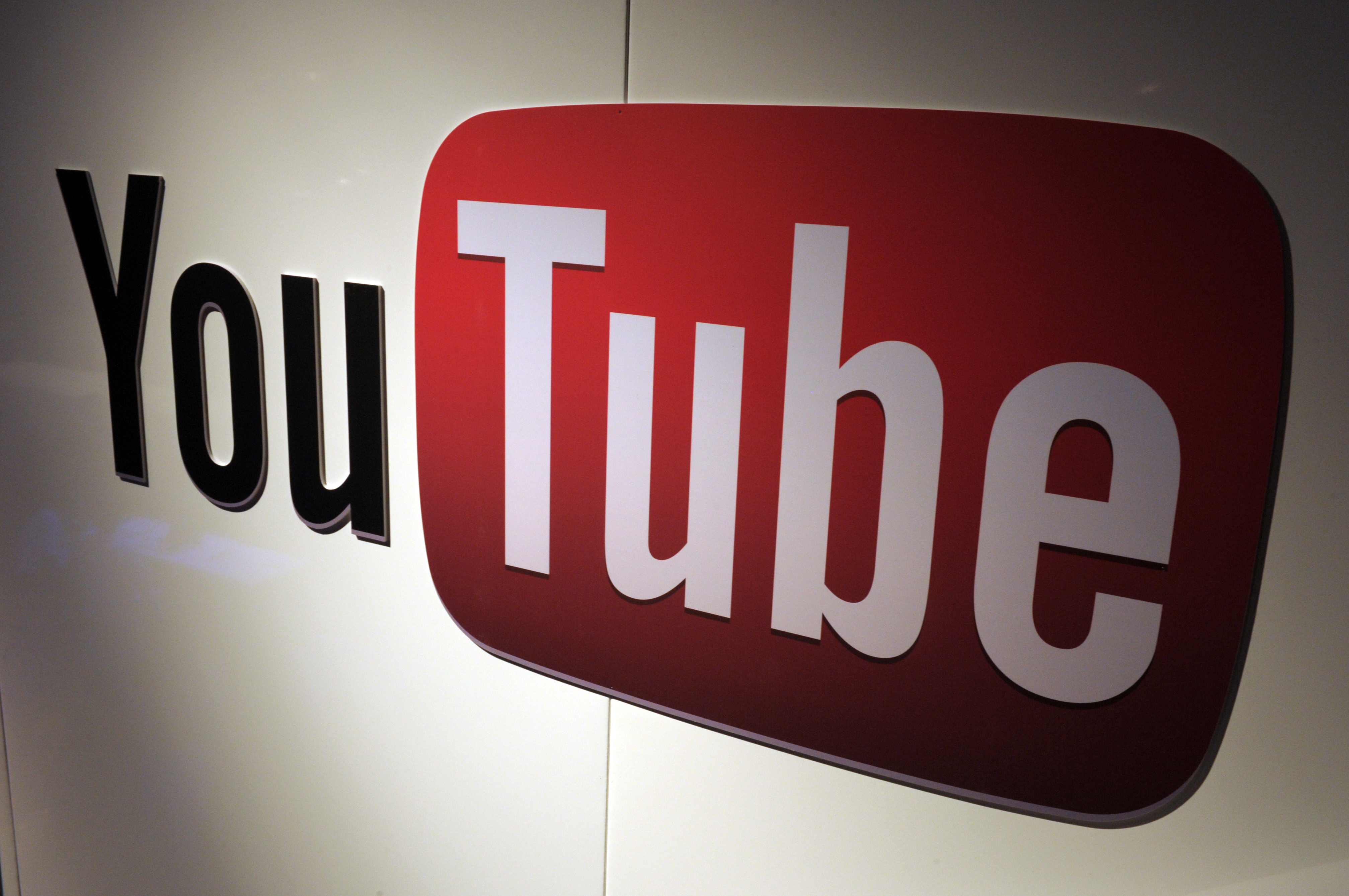 A picture shows a YouTube logo on Dec. 4, 2012, in Paris. (Credit: Eric Piermont /AFP/Getty Images)