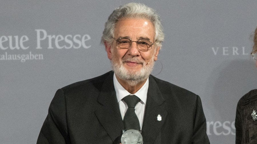 Spanish Opera singer Placido Domingo receives the "People in Europe Arts Award" at a ceremony in Passau, southern Germany on November 28, 2017.(Credit: ARMIN WEIGEL/AFP/Getty Images)