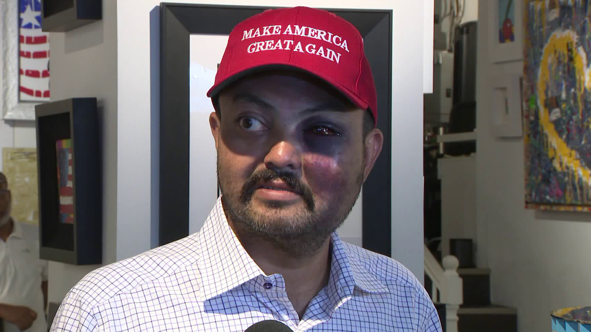 Jahangir Turan speaks at a press conference on Aug. 1, 2019, in New York City. (Credit: WPIX)